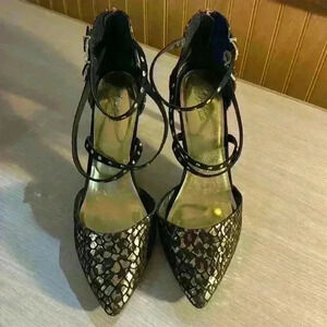 Thalia Sodi Leopard & Snake Print Heels